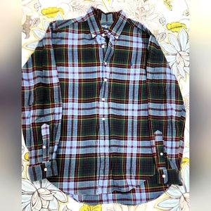 Ralph Lauren Polo Classic Plaid Flannel Button-Up Shirt sz L